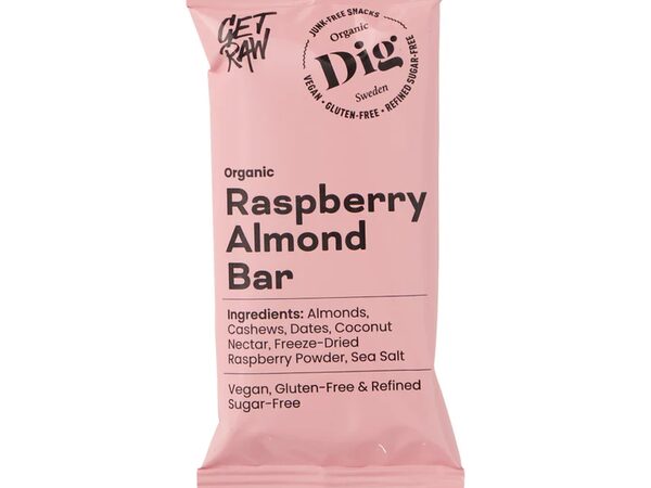 Organic Raspberry Almond Bar 42g